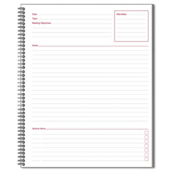 Coolcrafts Cambridge Limited Meeting Notebook- 8 1/2 x 11- 80 Ruled Sheets CO40126